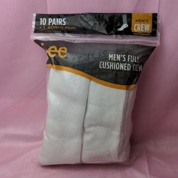 Lee Other - Lee Men's 11 Pairs Full Cushioned Crew Socks in White size 10-13
